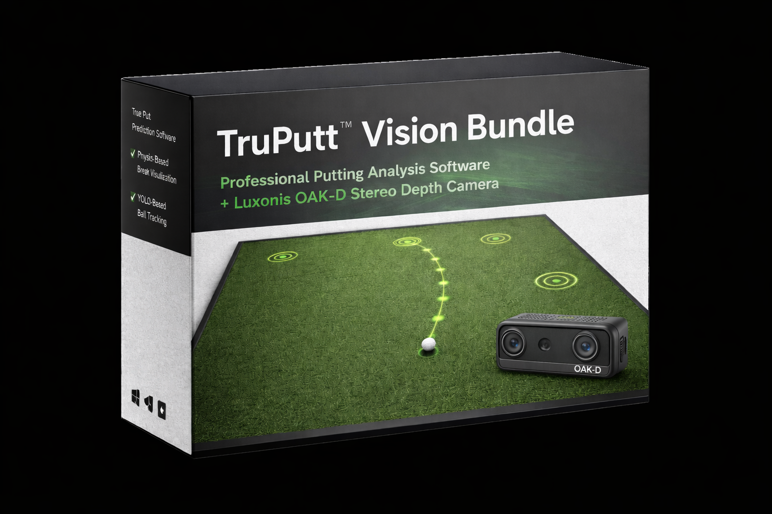 TruPutt Vision Bundle software package with OAK-D camera